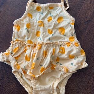 Cute Lemon Print Baby Romper